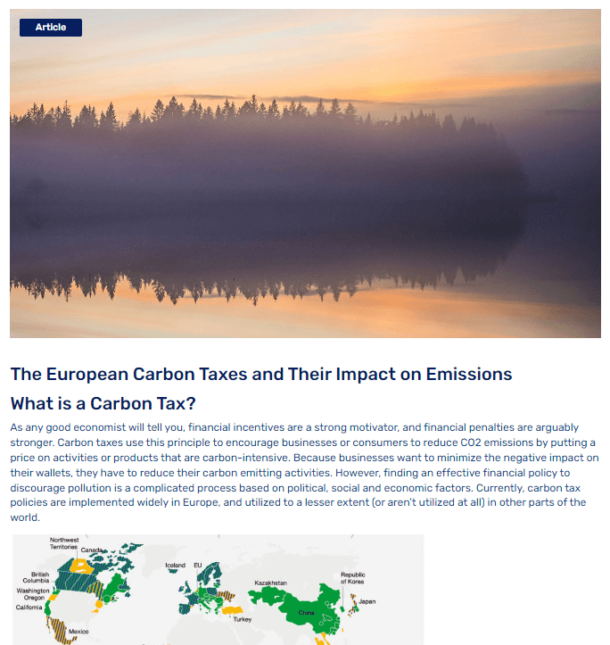 An Overview of European Carbon Taxes and Their Impact on Emissions – SurfCleaner