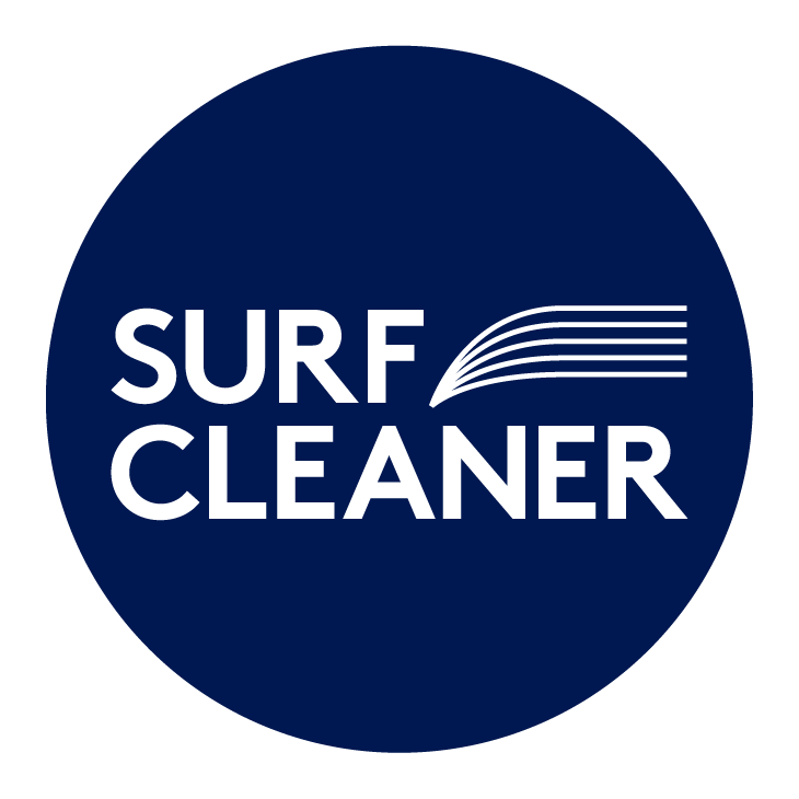 Brand logo of SurfCleaner, a clean tech company based in Sweden.