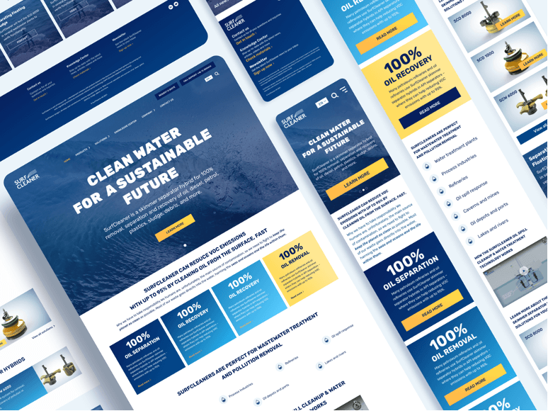 SurfCleaner Website redesign