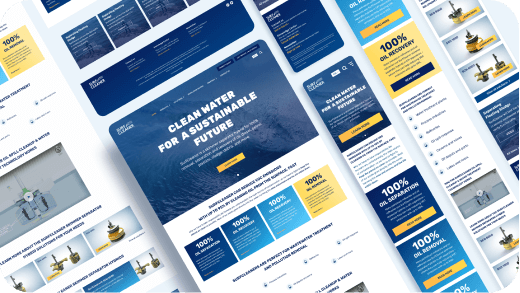 A custom website builder for SurfCleaner