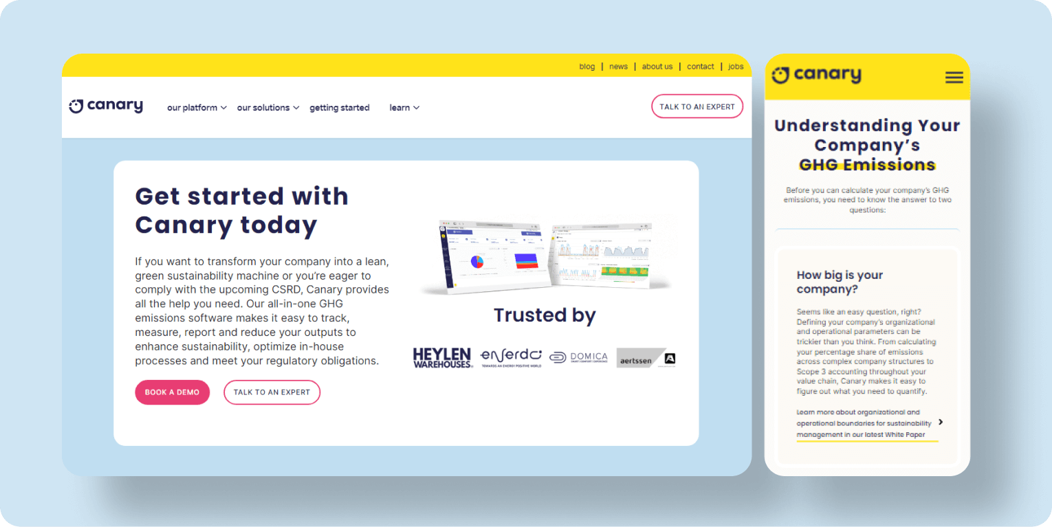 Website of Canary