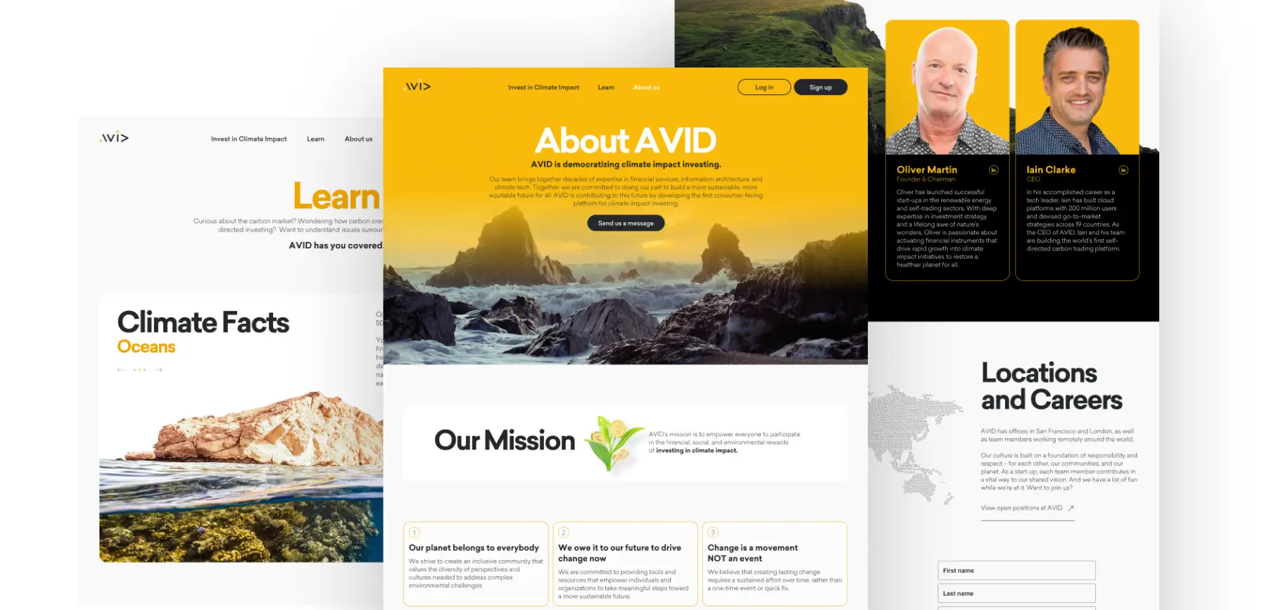 Orange Bird helped AVID design and implement a new website to promote their climate impact investing app to their target audience