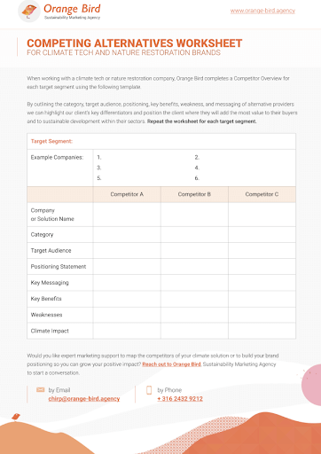 Competing Alternatives Worksheet